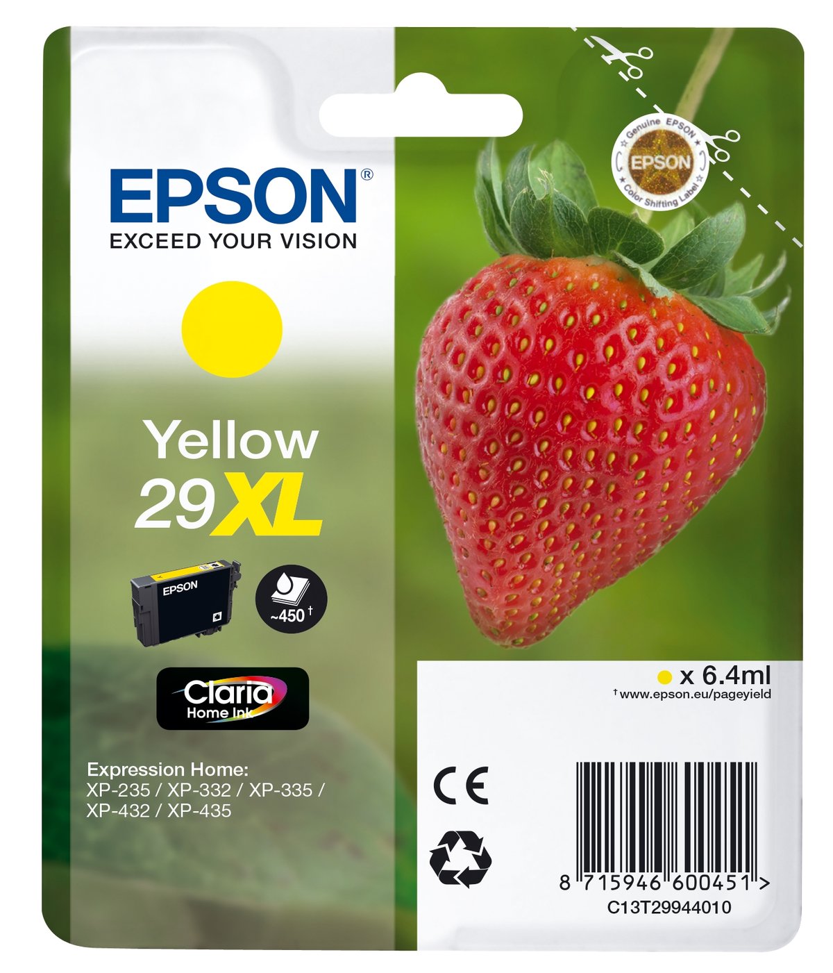 folie 1 von 2, vergrößern, singlepack yellow 29xl claria home ink