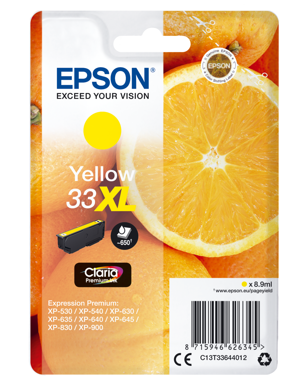 Product  Epson 33XL - XL - yellow - original - ink cartridge