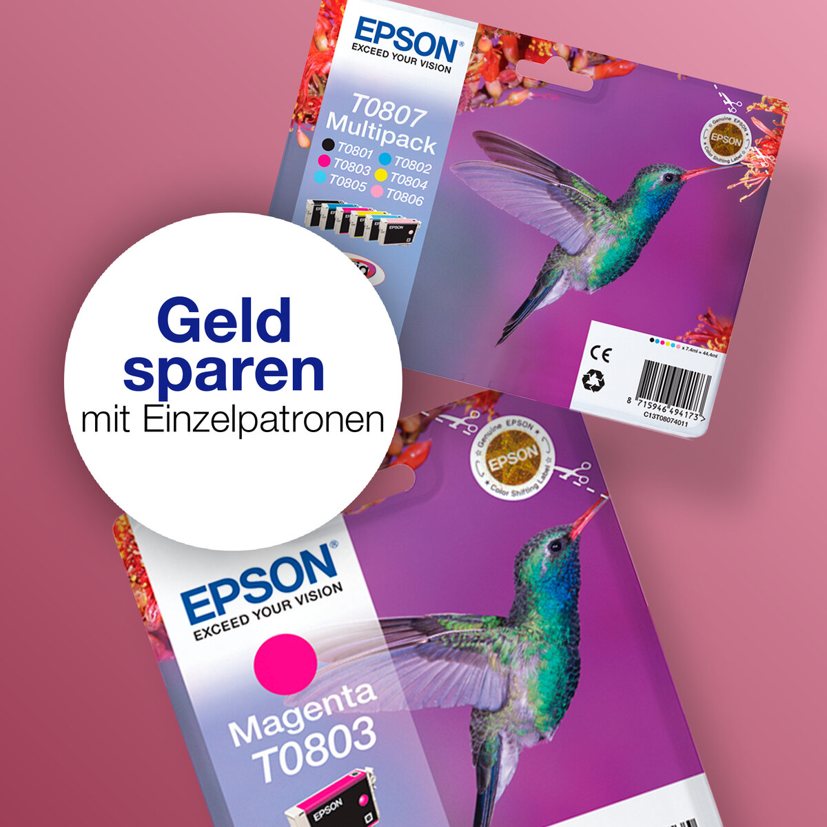 folie 6 von 10, vergrößern, multipack 6-colours t0807 claria photographic ink