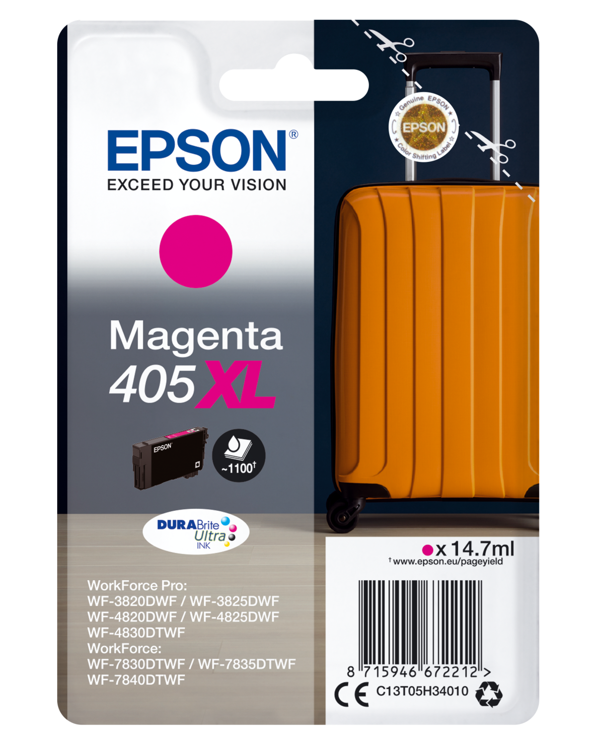 folie 1 von 8, vergrößern, singlepack magenta 405xl durabrite ultra ink