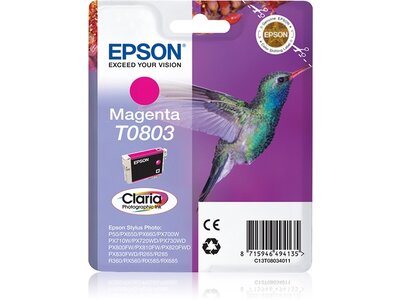Singlepack Magenta T0803 Claria Photographic Ink