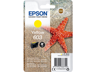 603 starfish enkeltpakke gult blæk