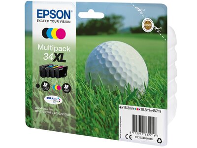 34XL golfbold DURABrite Ultra multipakke 4-farve blæk