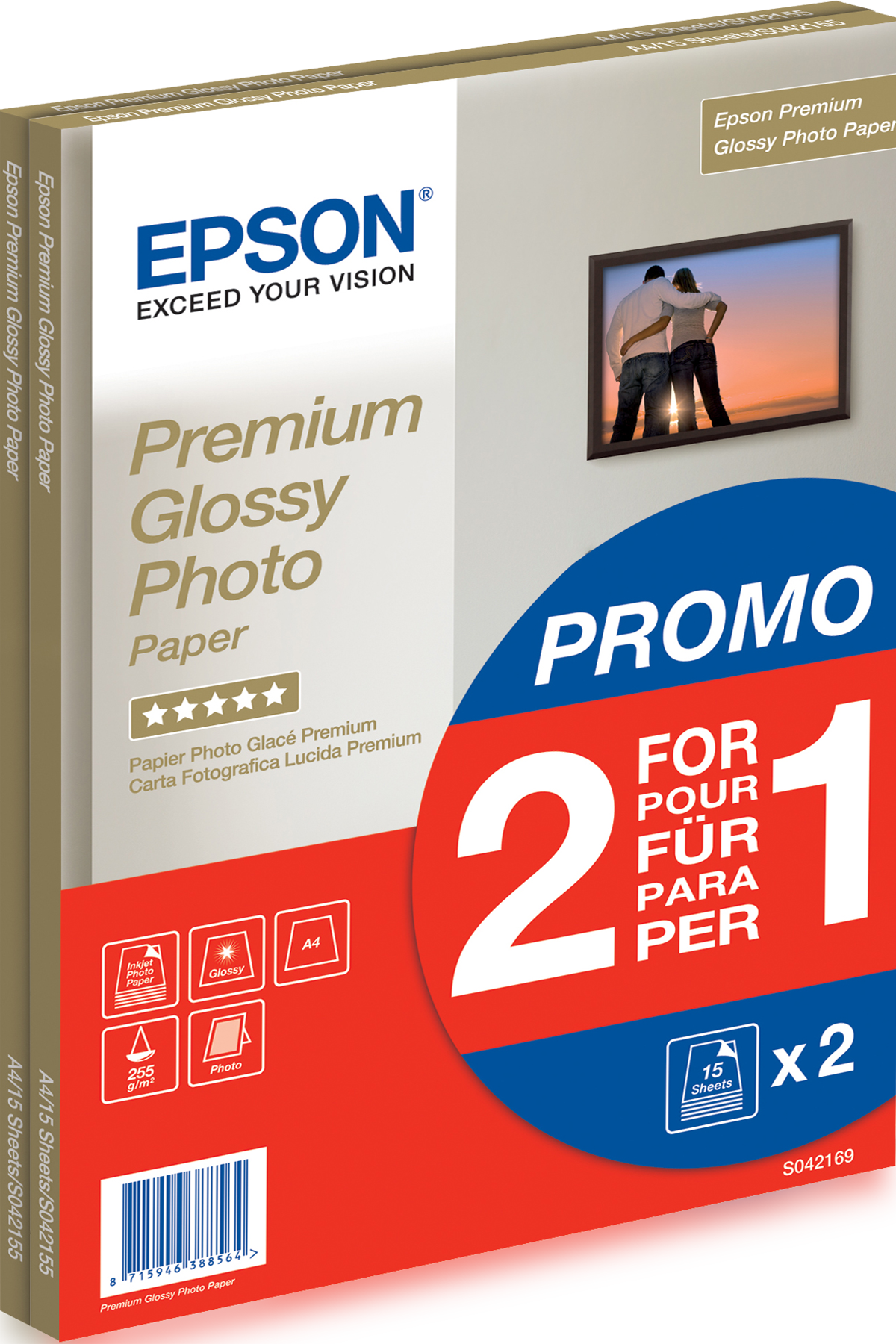 Epson Premium Photo Paper C13S042169 Fotopapier DIN A4 255 g/m² 30 Blatt Hochglänzend kaufen