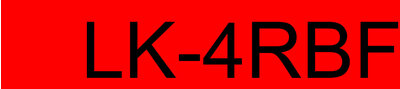 Colour Tape – Fluorescent Red/Black 12mm(5m) – LK-4RBF