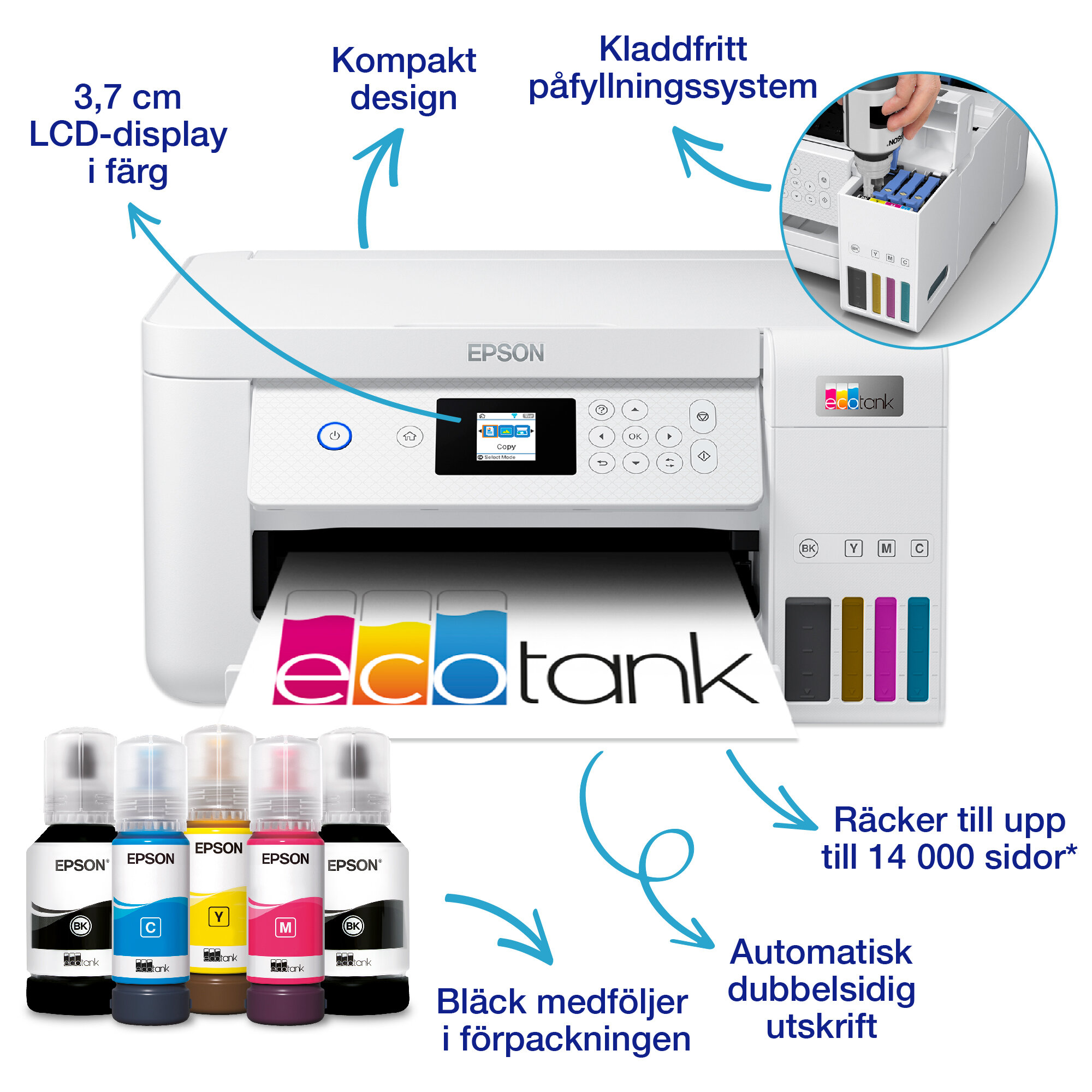 Epson Bläck 104 EcoTank 4-colour Multipack - Bläckpatron 