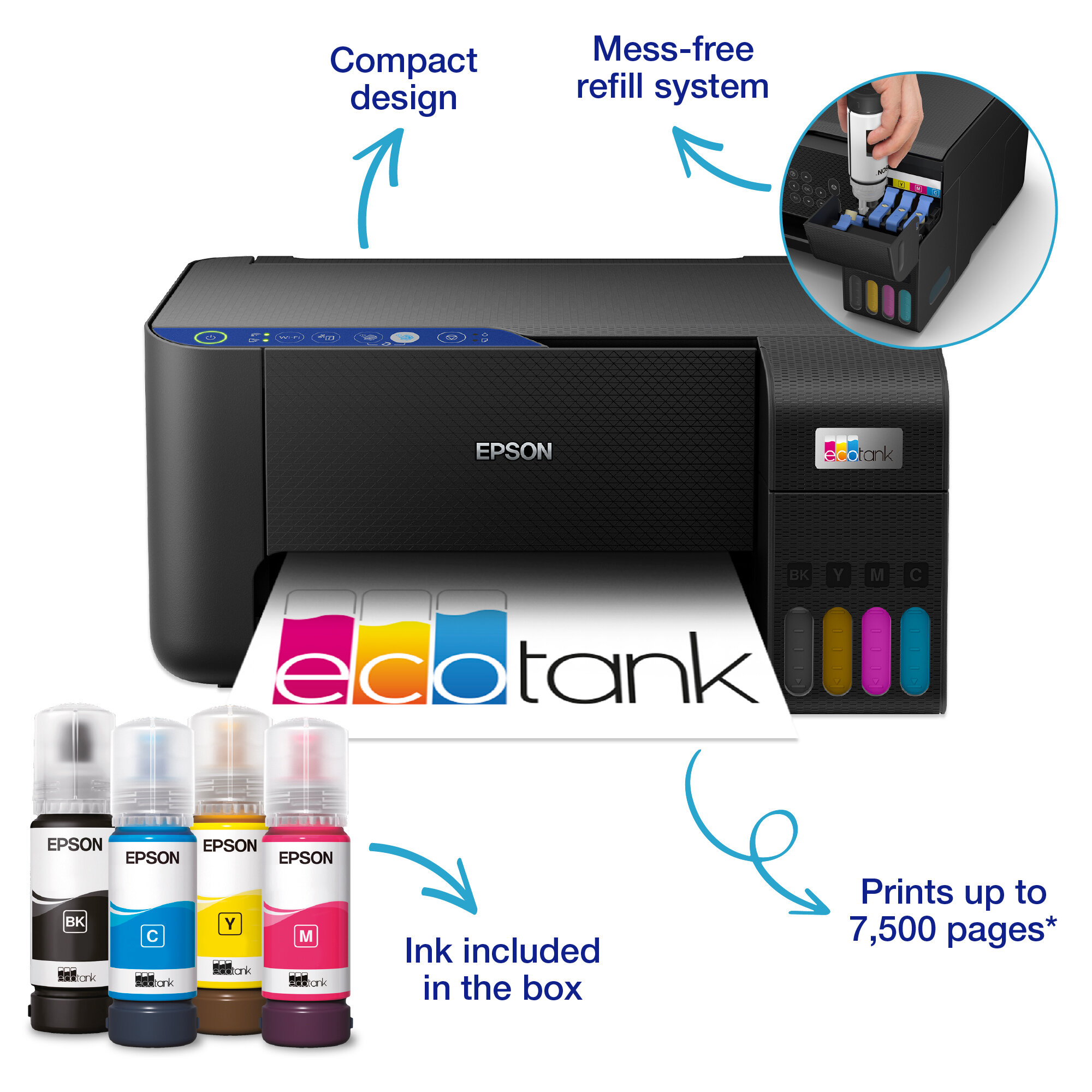 Epson EcoTank ET-2811 Series A4 printer Pack (paper + inks)