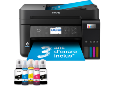 Imprimante multifonction A4 Wi-Fi EcoTank ET-3850 équipée de réservoirs d’encre, avec jusqu’à 3 ans d’encre inclus