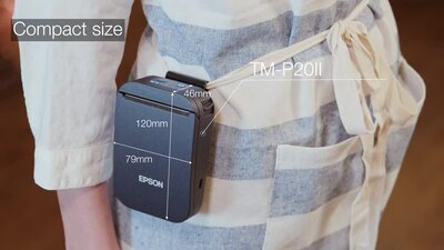 slide 1 of 4, zoom in, epson tm-p80ii (111): mobile receipt, wi-fi, usb-c, black, we/cee