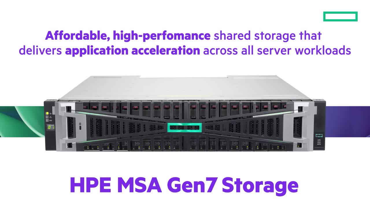 HPE MSA 2070 2U Rack-mountable small form factor 10GB iSCSI storage ...