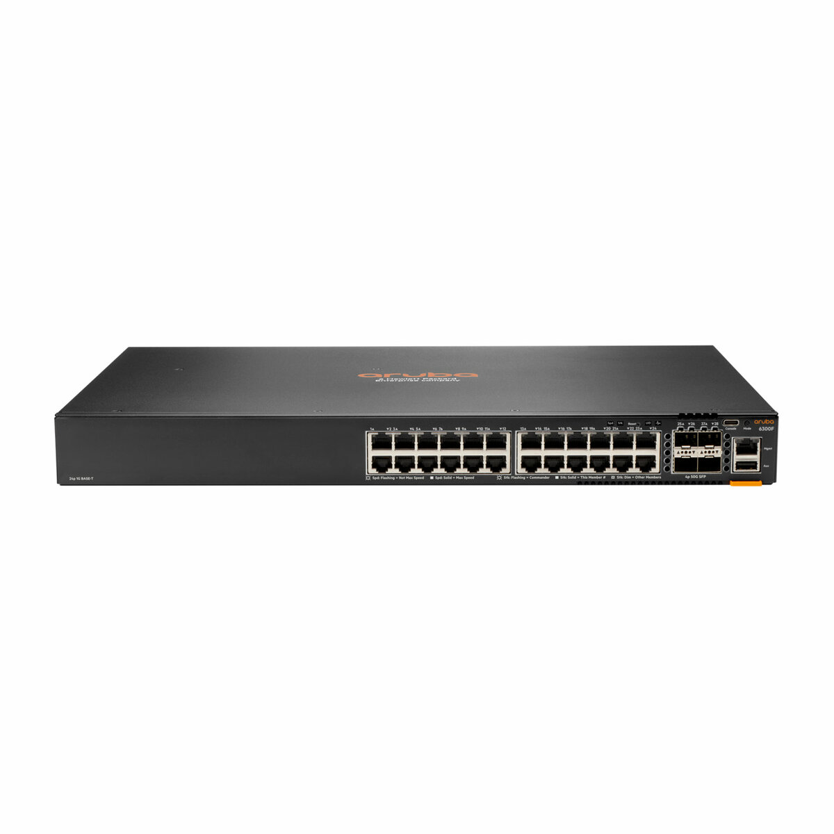folie 1 von 3, vergrößern, hpe aruba networking 6300f switch 24p 1gbe und 4 anschlüssen sfp56