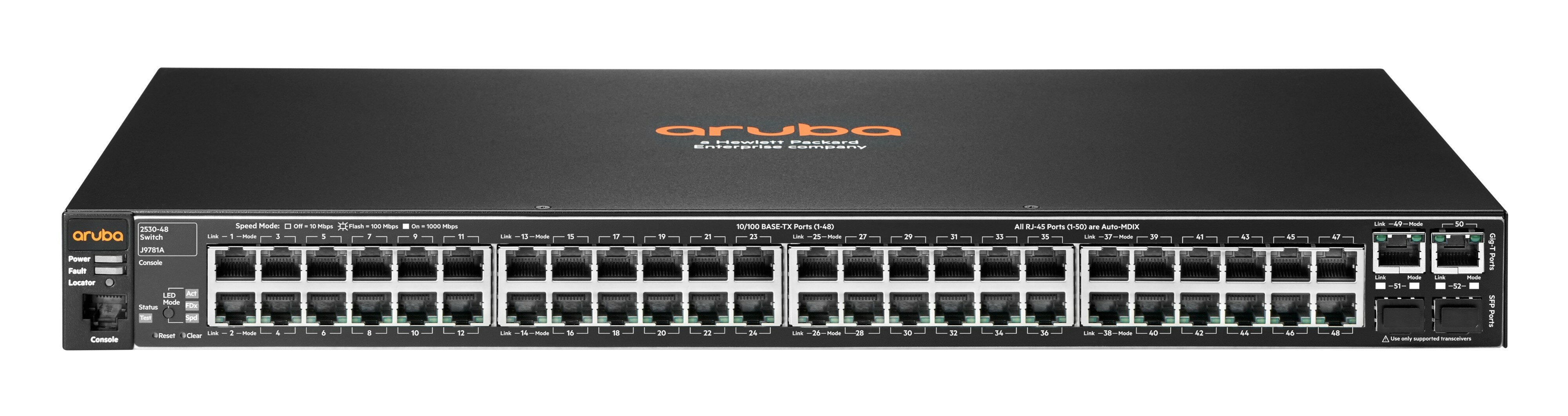 HPE Aruba 2530-48 Fixed 48 Port L2 Managed Fast Ethernet Switch