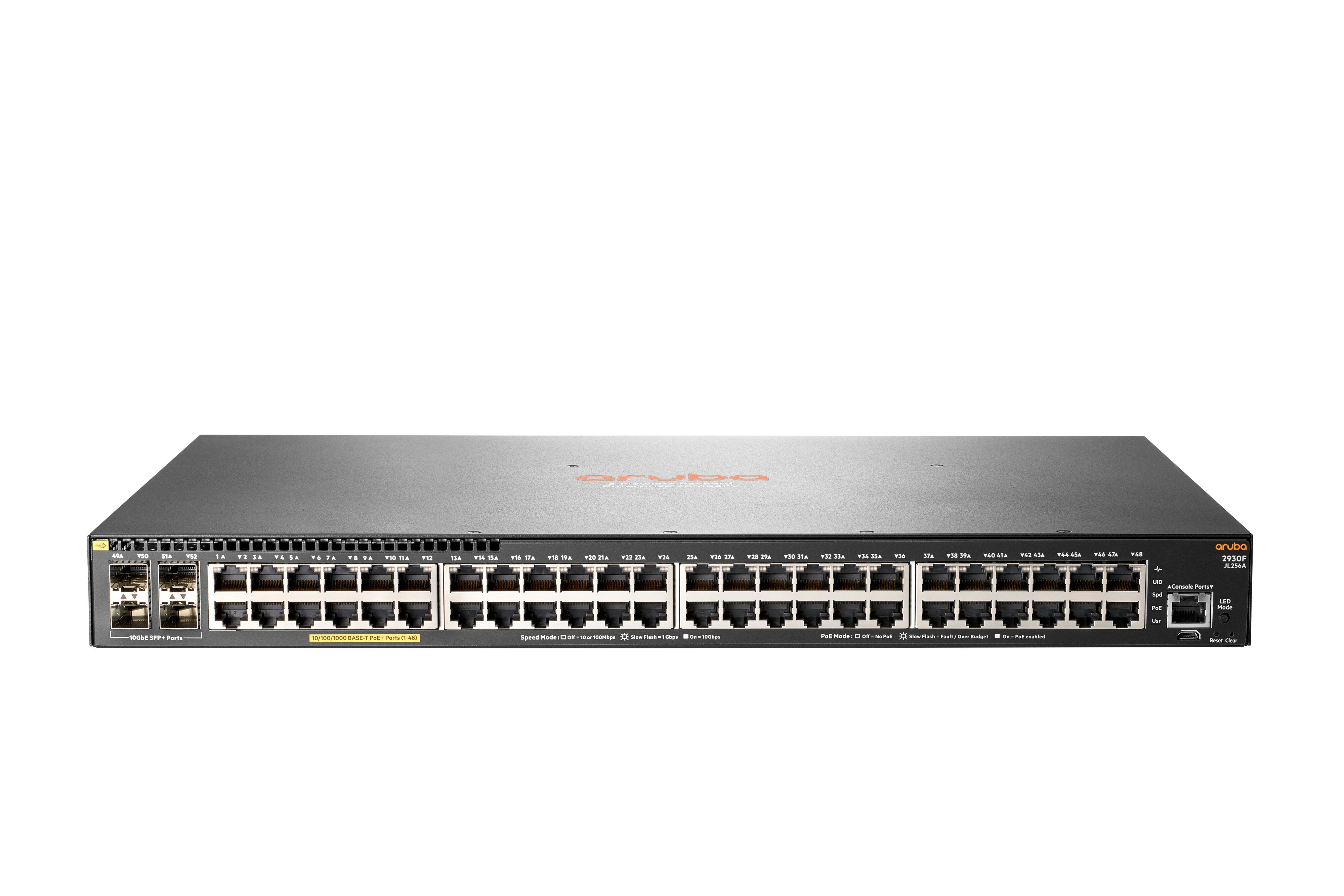 HPE Aruba 2930F 48G PoE+ 4SFP+ - Switch - L3 - Managed - 48 x 10