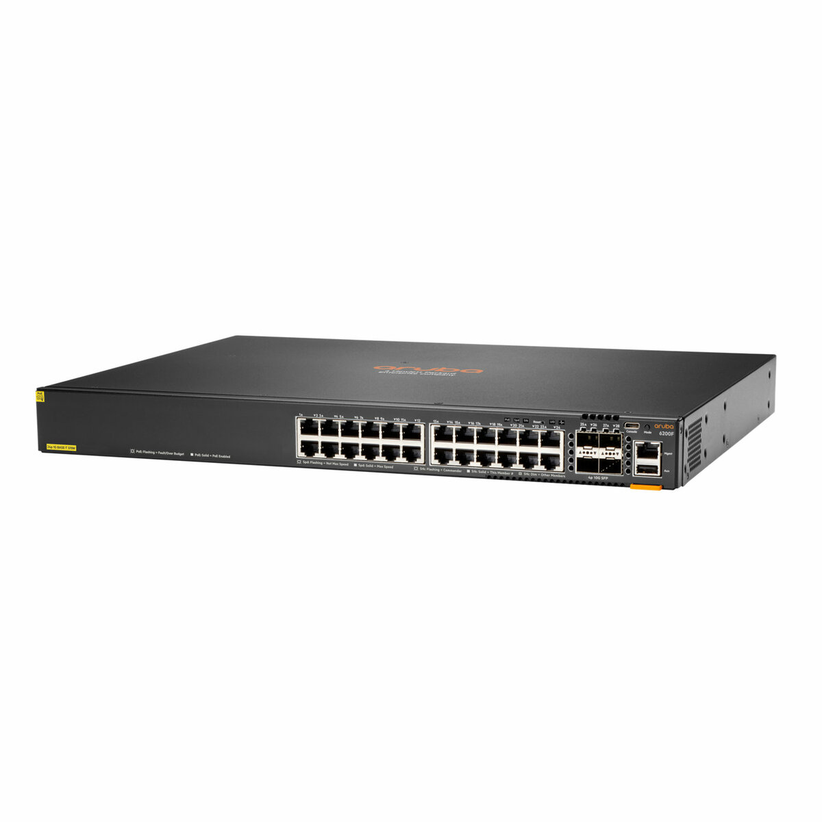 diapositive 1 sur 1, agrandir l'image, commutateur aruba 6200f 24g classe 4 poe 4sfp+ 370 w