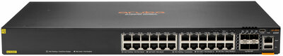 HPE Aruba Networking CX 6300F 24-port 1GbE Class 4 PoE and 4-port SFP56 Switch
