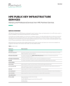 HPE Public Key Infrastructure Services data sheet (English)