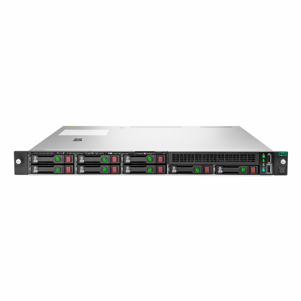 slide 6 of 9, show larger image, hpe proliant dl160 gen10 4208 1p 16gb-r 8sff 500w ps server