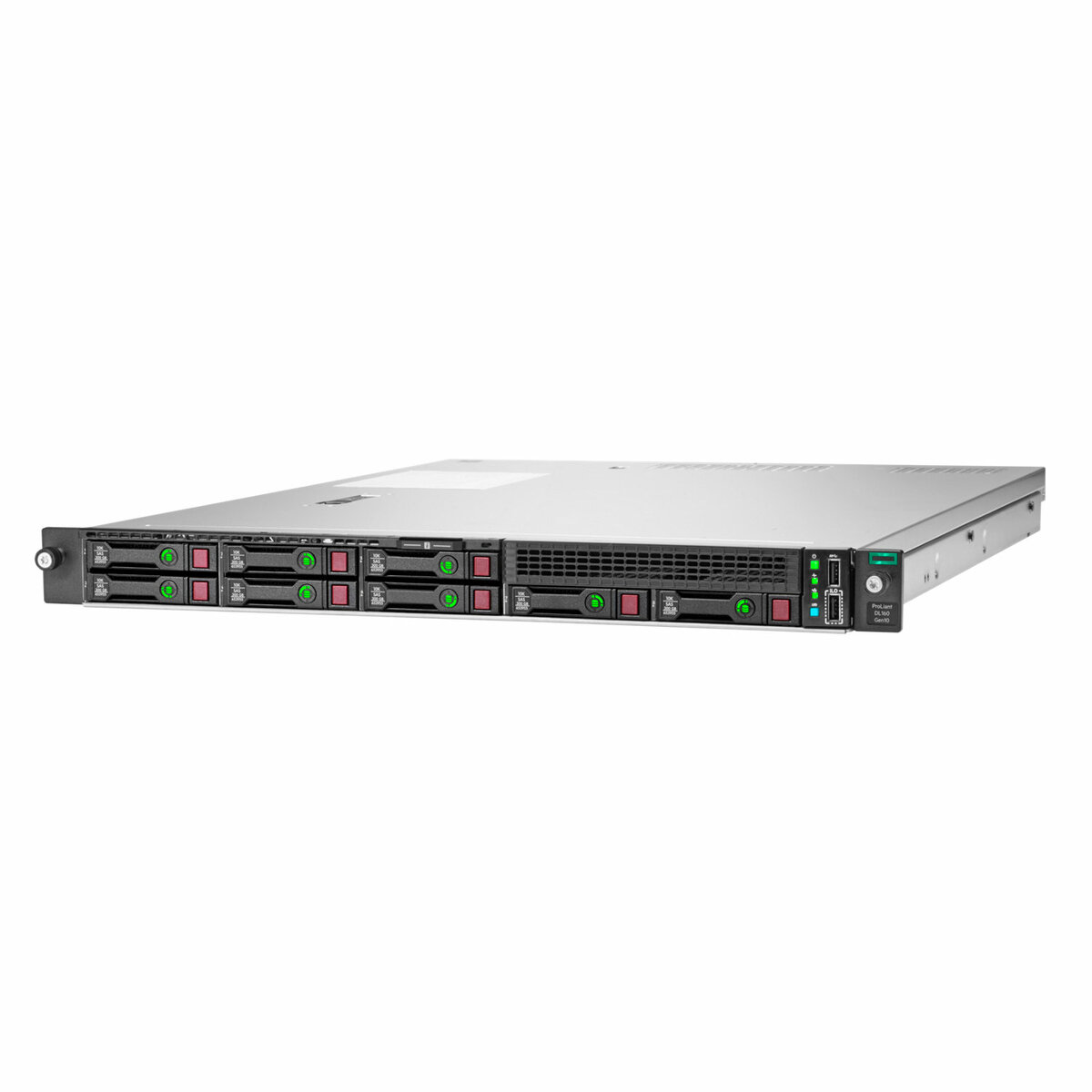 slide 7 of 9, show larger image, hpe proliant dl160 gen10 4208 1p 16gb-r 8sff 500w ps server