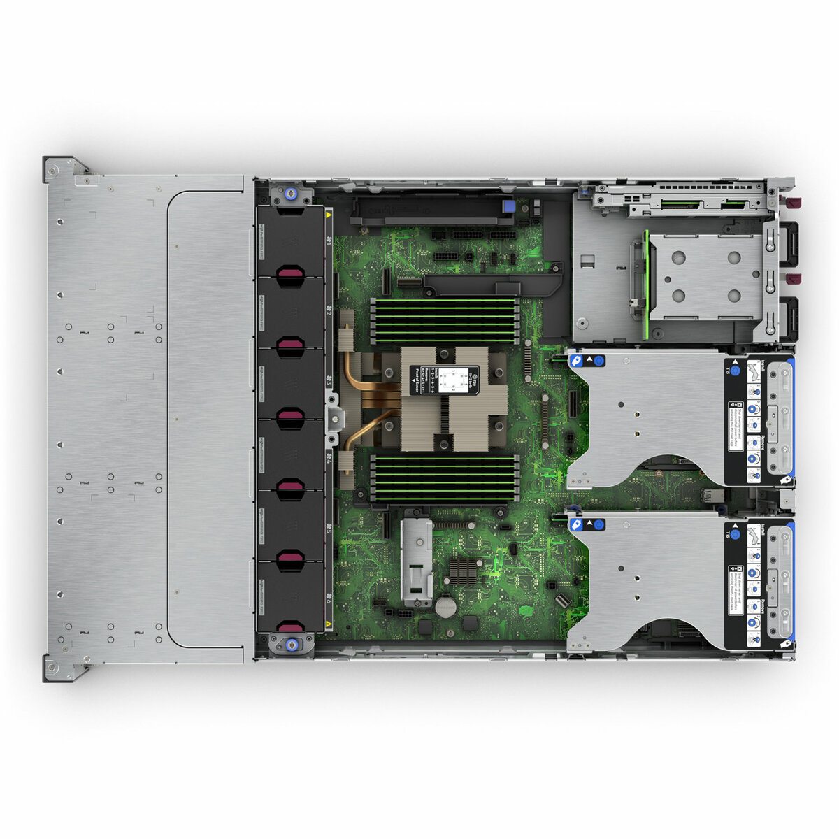 slide 7 of 7, zoom in, hpe proliant dl345 gen11 9124 3.0ghz 16-core 1p 32gb-r mr408i-o 8lff 1000w ps eu server