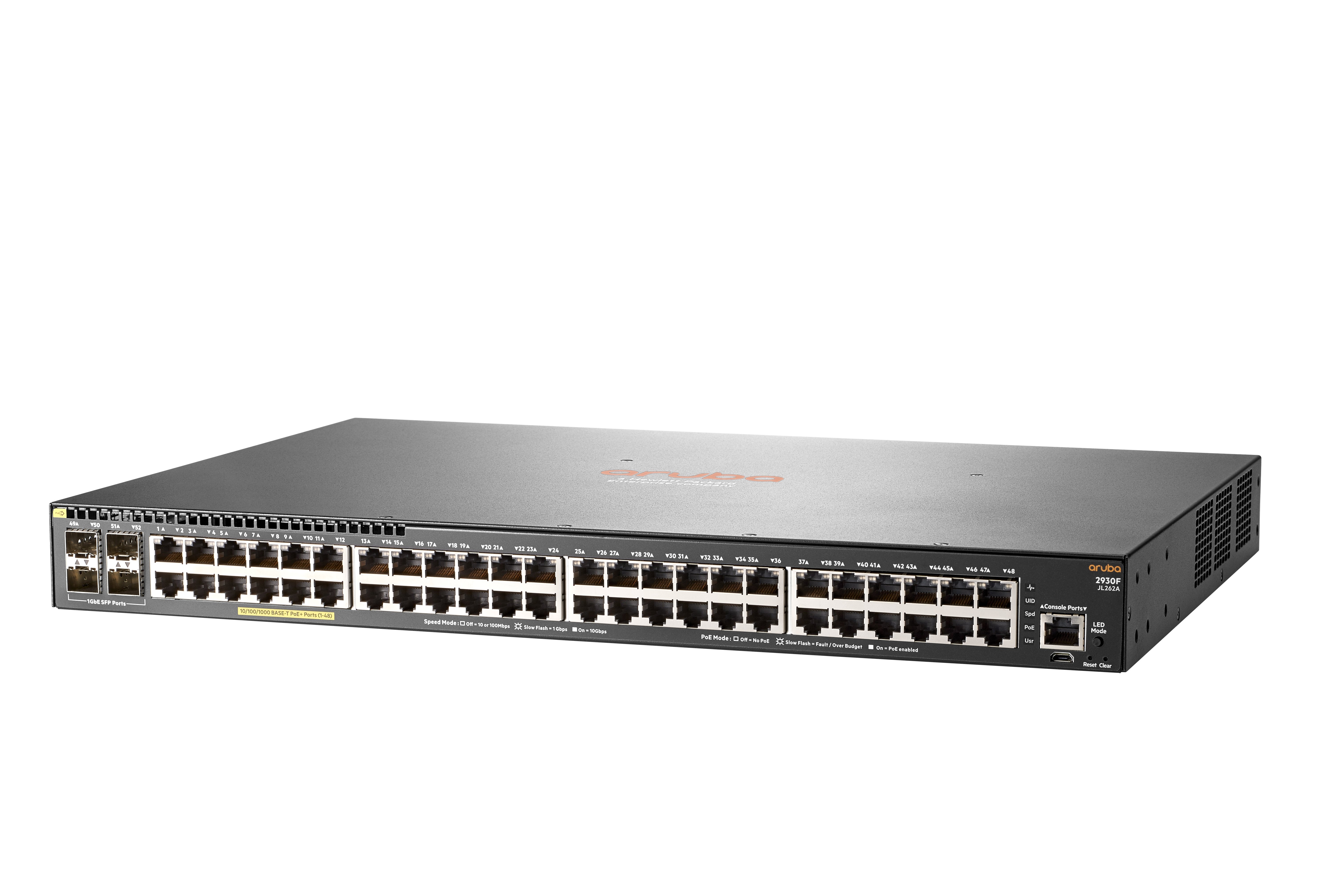 HPE Aruba JL262A#ABA 2930F 48G PoE+ 4 SFP Switch - Newegg.com