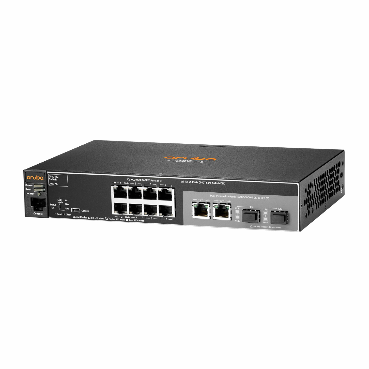Aruba 2530-8G Switch J9777A 本体 HPE Aruba 2530-8G Managed 8-port Gigabit Ethernet Switch (J9777A