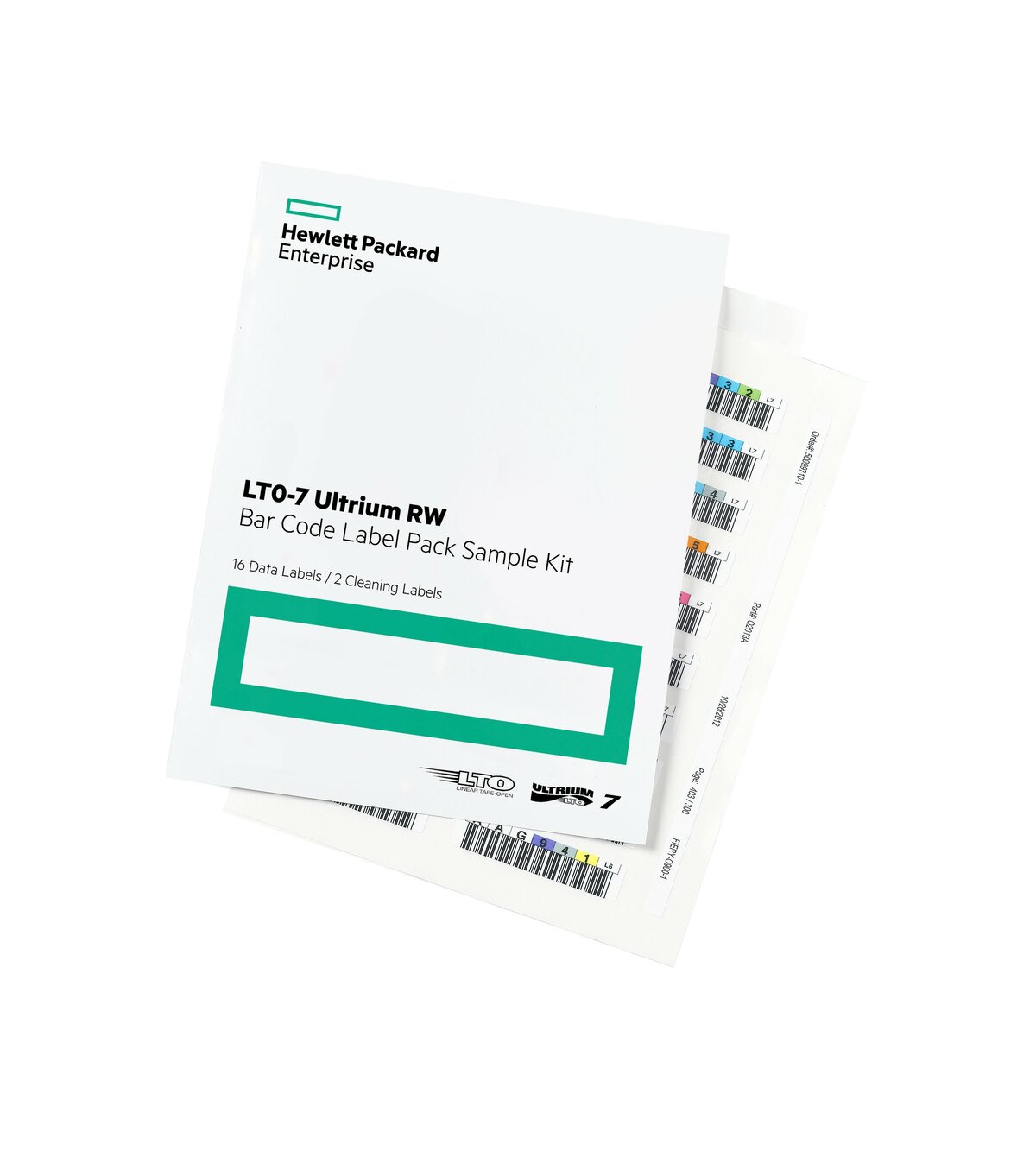 folie 1 von 1, vergrößern, hpe lto-7 ultrium rw strichcode-etiketten-pack