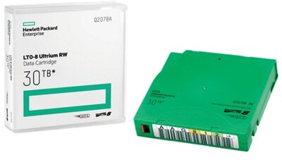 HPE LTO-8 Ultrium 30TB RW Non Custom Labeled Library Pack 20 Data Cartridges with Cases