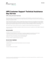 HPE Customer Support Technical Assistance Day Service: HPE Lifecycle Event Services data sheet (English)
