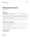 HPE Foundation Care Service data sheet (English)
