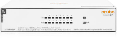 Commutateur Aruba Instant On 1430 8G classe 4 PoE 64 W