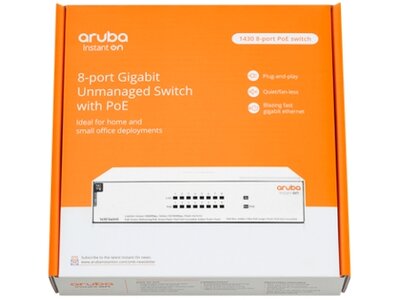 HPE Aruba Instant On 1430 8G Class4 PoE 64W Switch - switch - 8