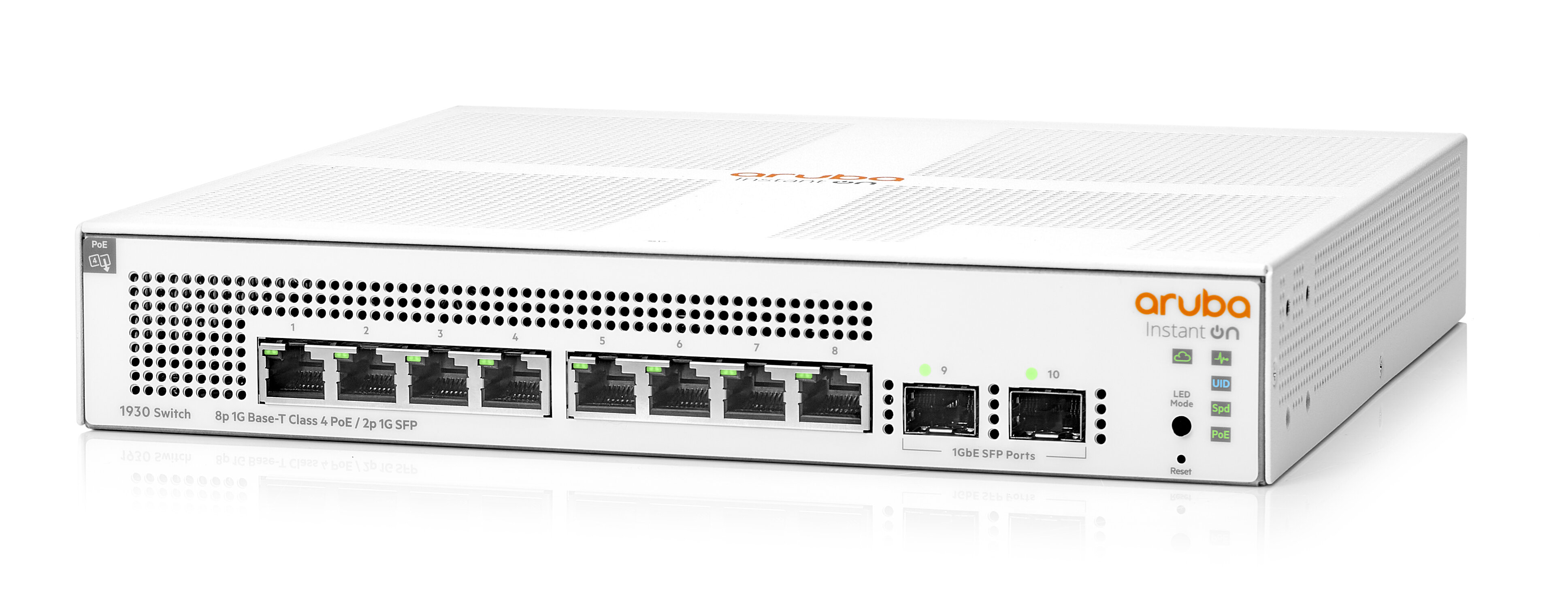 HPE Aruba Instant On 1930 8G Class4 PoE 2SFP 124W Switch - switch