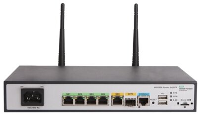 HPE Networking MSR954-W 1 GbE SFP (WW) 2 GbE-WAN 4 GbE-LAN Wireless 802.11n CWv7 Router