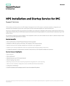 HPE Installation and Startup Service for IMC datasheet - US English (English)