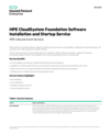 HPE CloudSystem Foundation Software Installation and Startup Service (English)