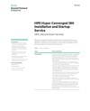 HPE Hyper Converged 380 Installation and Startup Service data sheet (English)