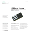 HPE Server Memory with HPE Qualified Memory, purpose-built for HPE ProLiant servers data sheet (English)