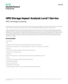 HPE Storage Impact Analysis Level 1 Service data sheet - US English (English)