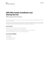 HP MSA Family Installation and Startup Service (English)