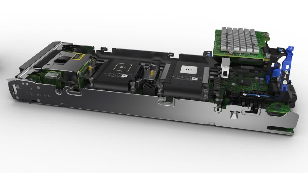 thumbnail video image 2 of HPE ProLiant BL460c Gen9 - Xeon E5-2640V3 2.6 GHz - 64 GB - 0 GB, 2 of 6