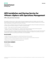 HPE Installation and Startup Service for VMware vSphere with Operations Management (English)