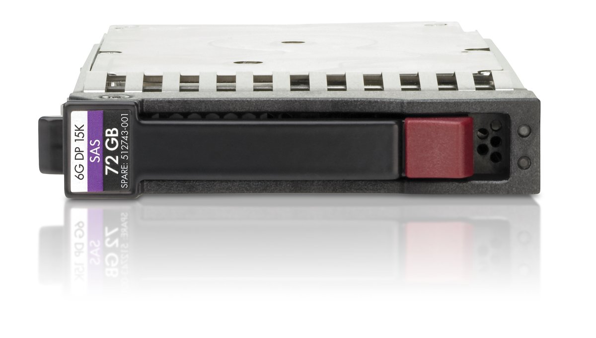 folie 1 von 3, vergrößern, hp 72 gb 6 gb/s sas sff enterprise festplatte (2,5 zoll) mit 2 ports, 15.000 u/min. und 3 jahren garantie