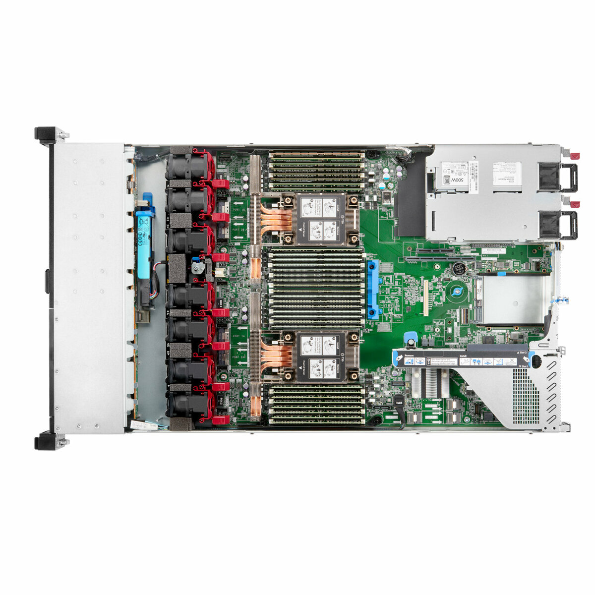 slide 7 of 8, show larger image, hpe proliant dl360 gen10 plus 4310 2.1ghz 12-core 1p 32gb-r mr416i-a nc 8sff 800w ps server