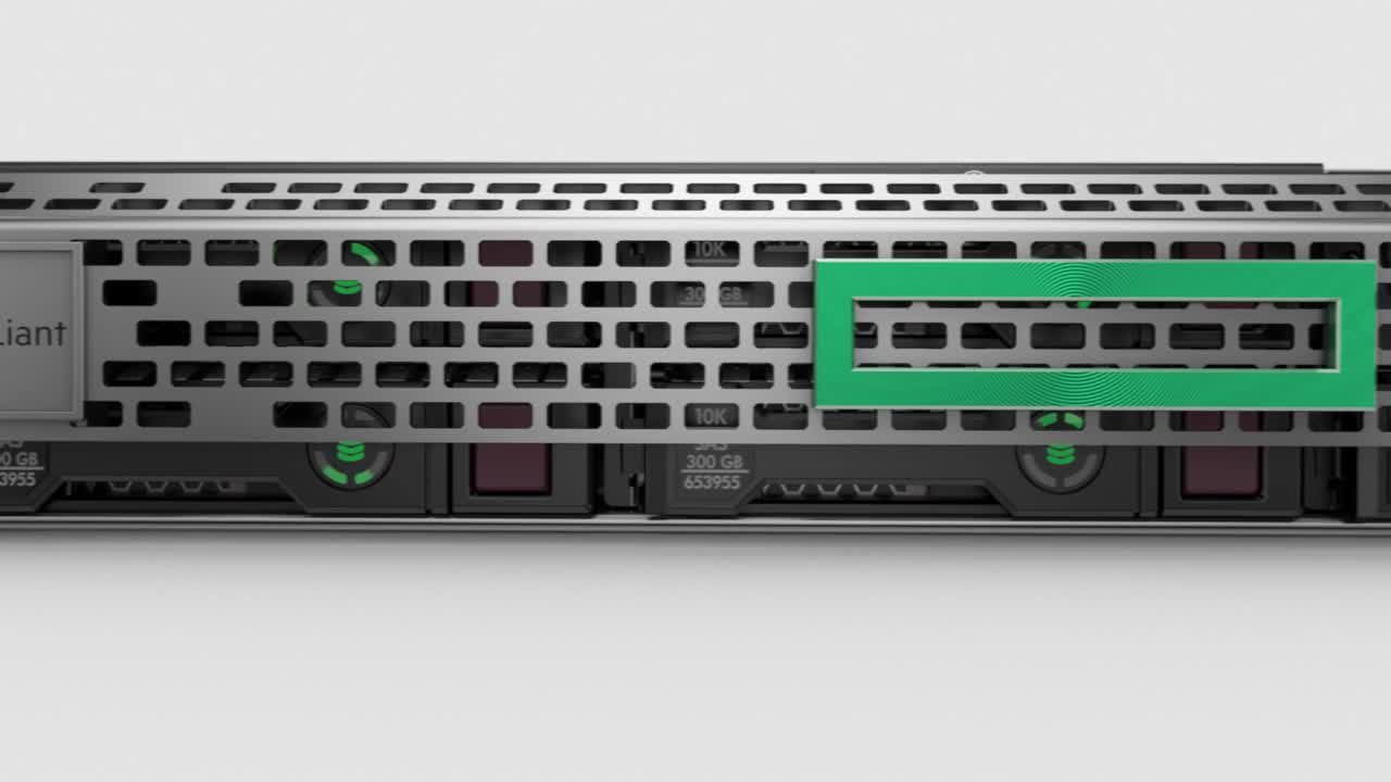 thumbnail video image 4 of HPE ProLiant DL360 Gen9 - Xeon E5-2620V4 2.1 GHz - 16 GB - 0 GB, 4 of 6