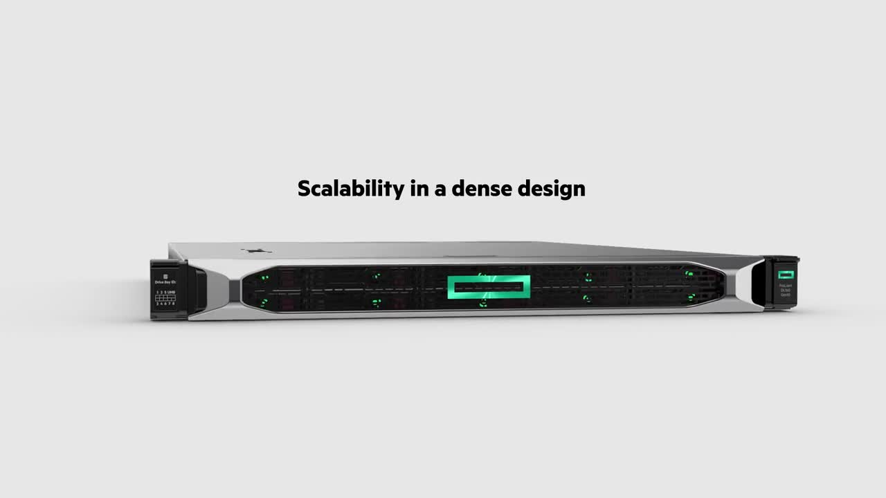 thumbnail video image 2 of HPE ProLiant DL160 G10 1U Rack Server - 1 x Xeon Silver 4210R - 16 GB RAM HDD SSD - Serial ATA/600 Controller - 2 Processor Support - 1 TB RAM Support - 16 MB Graphic Card - Gigabit Ethernet - 8 x SFF, 2 of 7
