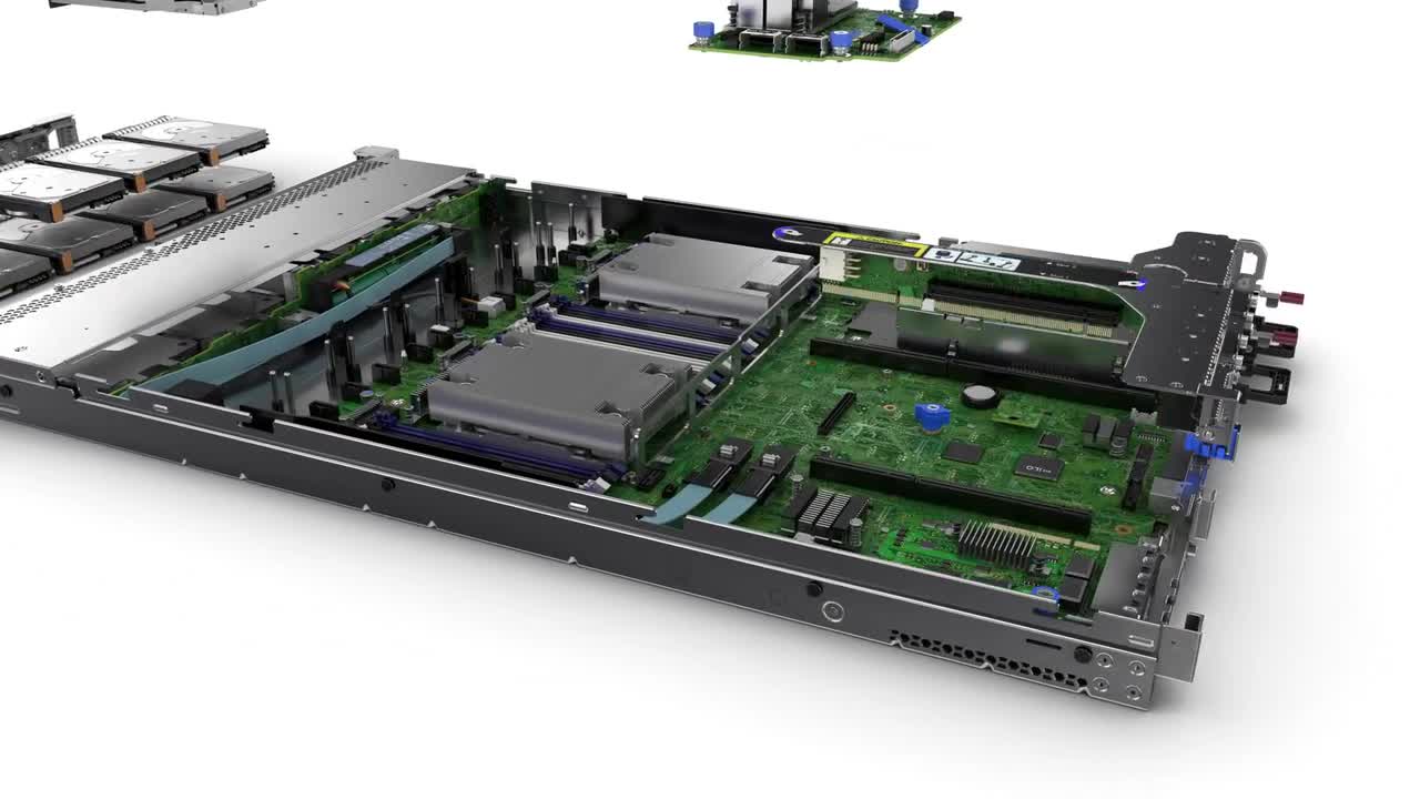 thumbnail video image 2 of HPE ProLiant DL360 Gen9 - Xeon E5-2620V4 2.1 GHz - 16 GB - 0 GB, 2 of 6