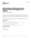 HPE Installation and Startup Service for Windows Cluster with Insight Control Software (English)