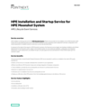HPE Installation and Startup Service for HPE Moonshot System data sheet (English)