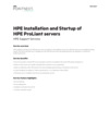 HPE Installation and Startup of HPE ProLiant Servers data sheet (English)