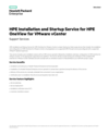 HPE Installation and Startup Service for HPE OneView for VMware vCenter - datasheet - US English (English)